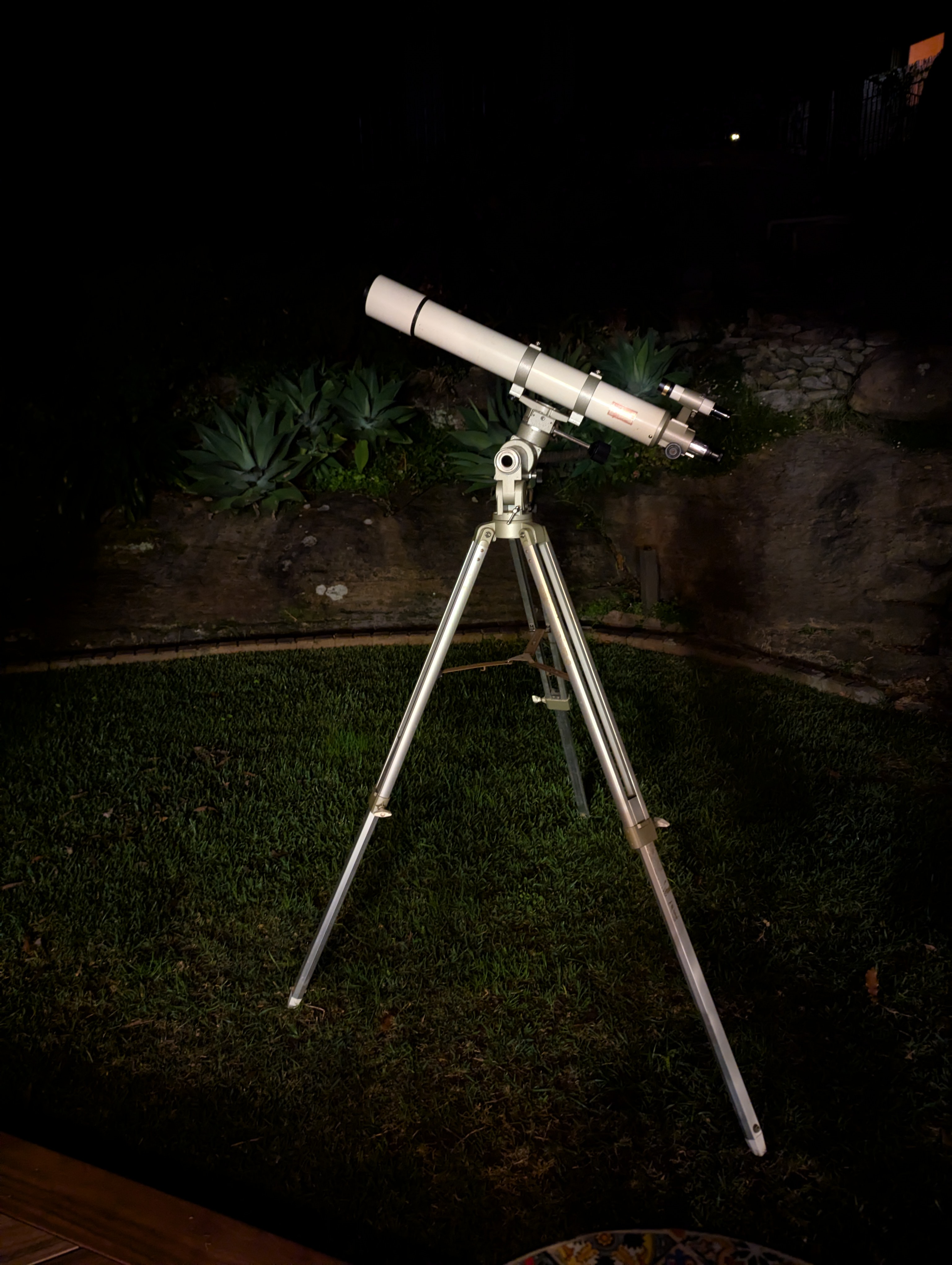 Telescope in the front yard